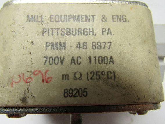 Bussmann Mill Equipment PMM-4B 8877 700V 1100A Square Body High Speed Fuse