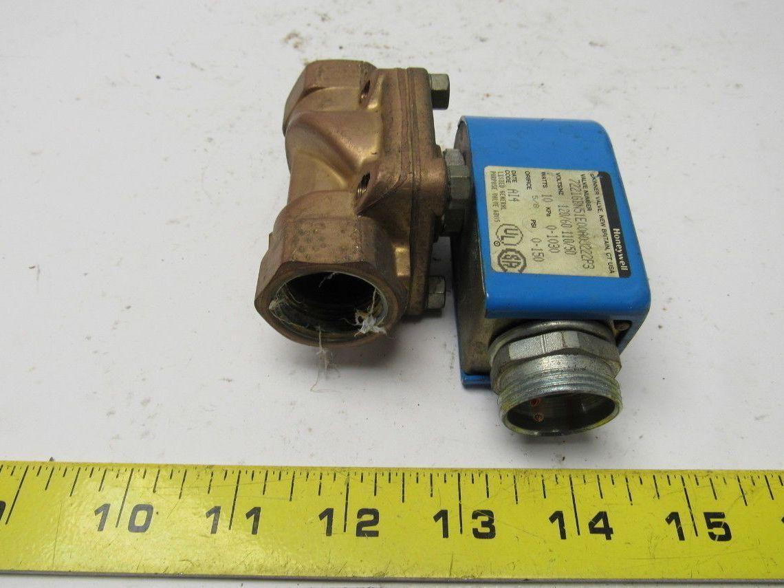 Honeywell 7221GBN51E00A0J222P3 Solenoid Valve 120/60V 10Watts 5/8 Orifice