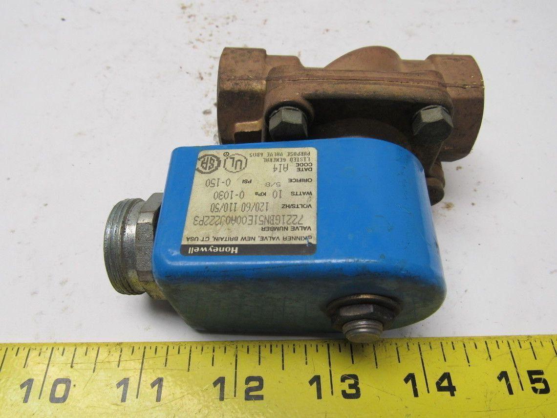 Honeywell 7221GBN51E00A0J222P3 Solenoid Valve 120/60V 10Watts 5/8 Orifice