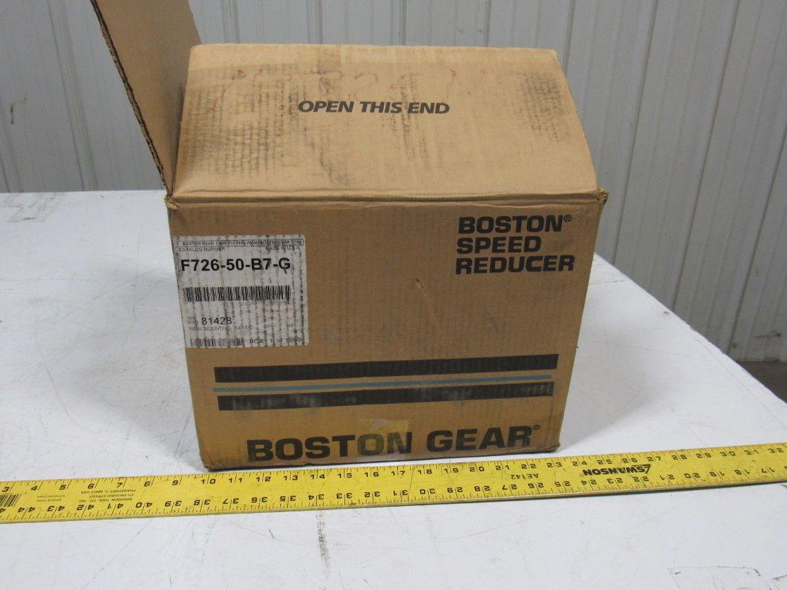 Boston Gear F26-50-B7-G Worm Gear Speed Reducer 50:1 56C Quill In/ 1-1/8" Out