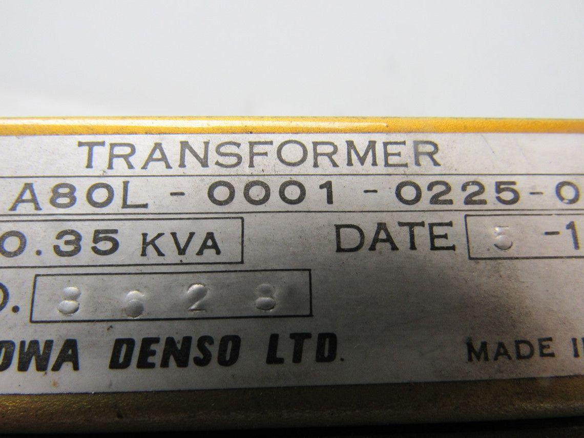 Fanuc / Kowa Denso A80L-0001-0225-02 O.35KVA Transformer From Tape Drill Mate