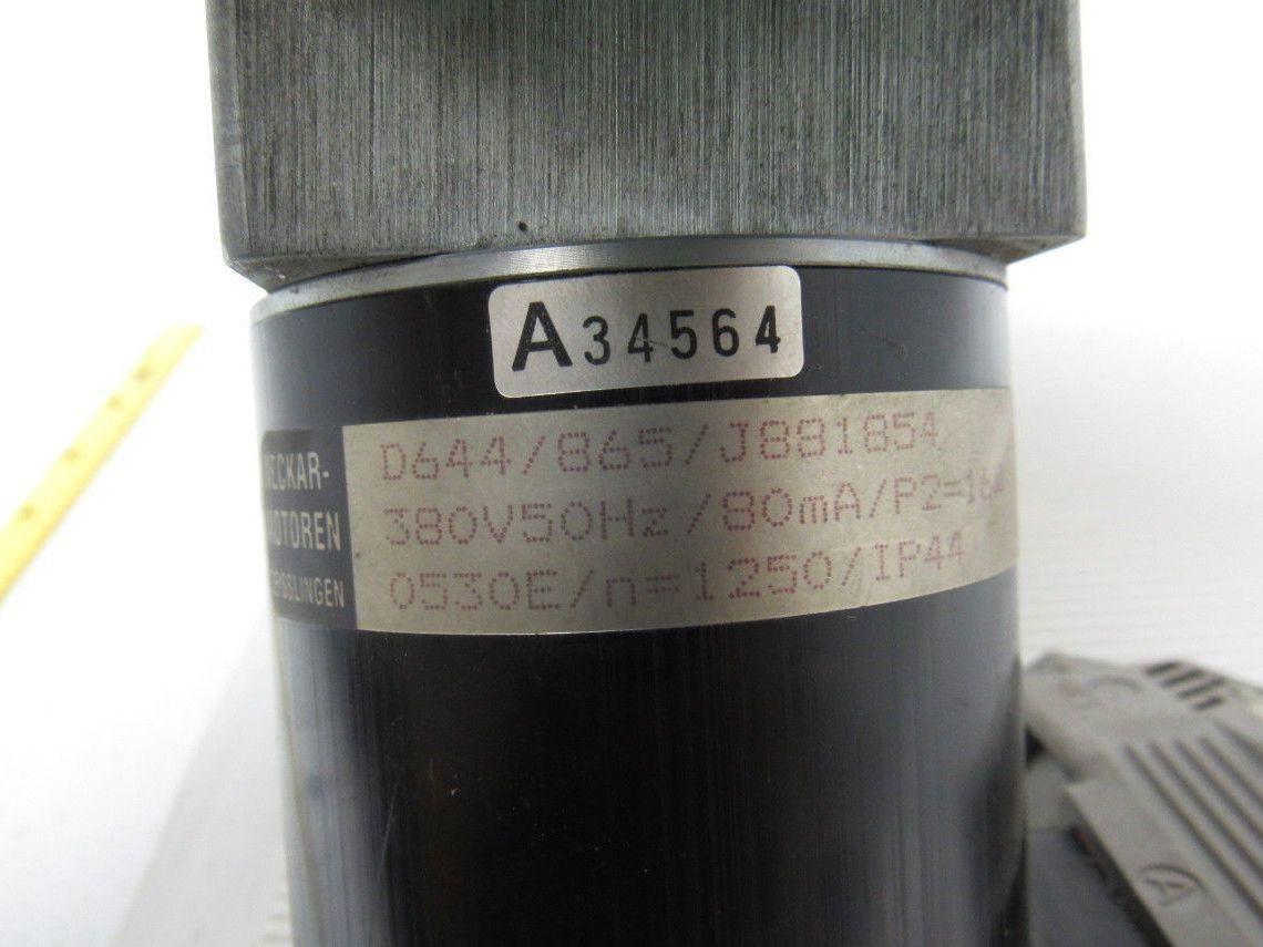 Neckar Motoren D644/865/J881854 Motor w/ Gearbox Reducer W/Exstra 380V 50 Hz
