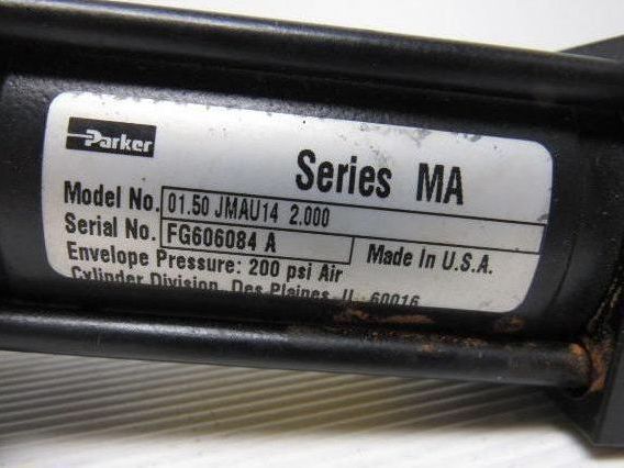 Parker - MA 1.50 JMAU14 2.00 1-1/2" Bore 2" Stroke 3/8NPT 5/8"Rod Air Cylinder