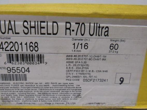 ESAB 24220118 Dual Shield r-70 Ultra 1/16 Flux cored Welding Wire 60lb Spool