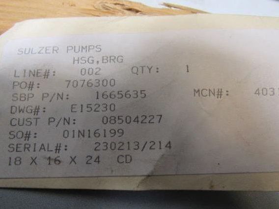 Sulzer Pumps 1665635 Bearing Housing Replacement/Repair Part