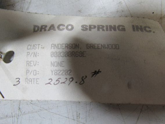 Draco 000300R68E Coil Compression Spring 6" OD. 12-3/8" Tall 1-1/8" DIA.