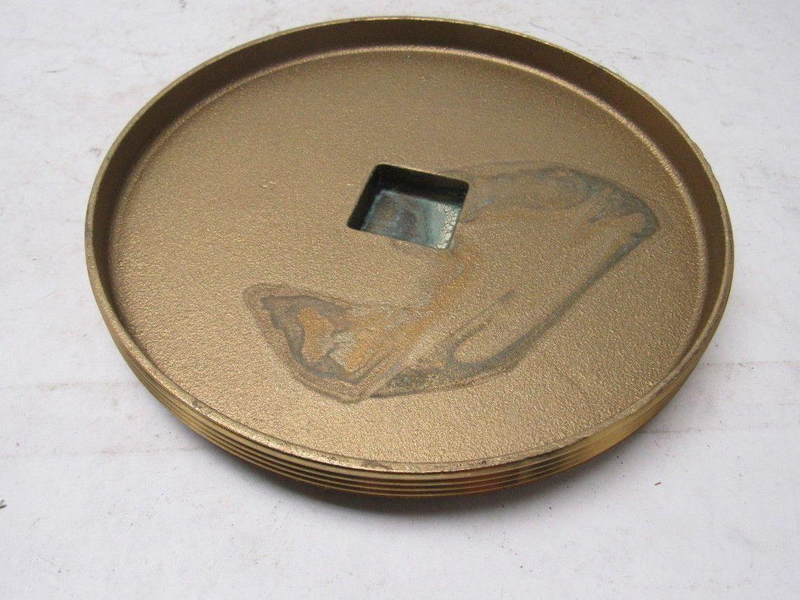 8" Raised Square Head Brass Plug