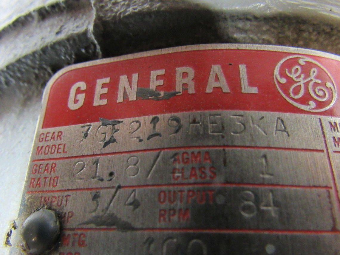G-E 7GF219HE3KA 21.8:1 Gearbox Speed Reducer With 3/4 HP Explosion Proof Motor