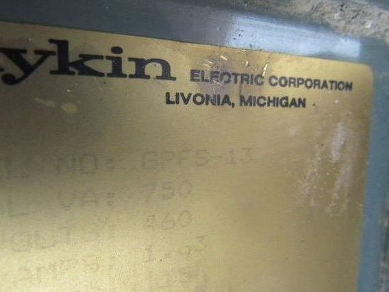 Daykin GPFS-13 Transformer Disconnect Enclosure 750VA 1Ph Pri 480V Sec 115V 6.5A