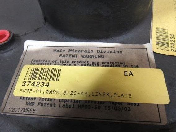 Weir C2017MR55 Centrifugal Slurry Pump 3/2C AM Cover Plate Liner
