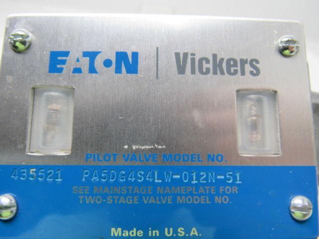 Eaton Vickers 435521 PA5DG4S4LW-012N-51 Hydraulic Solenoid Directional Valve