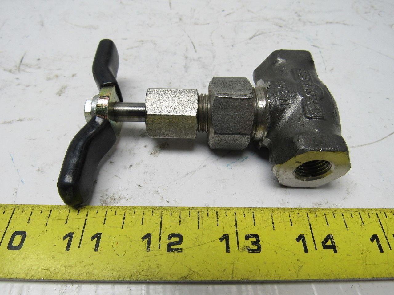 Kerotest N28B 1/4" In-Line Union Bonnet Needle Valve