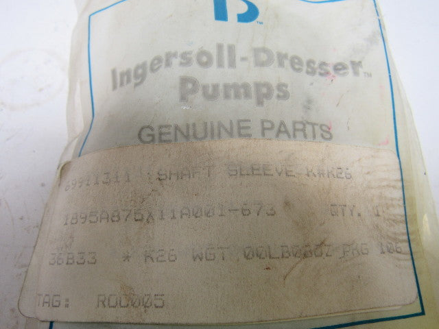 Ingersoll -Dresser 1895A875X11A001-673 Brass Shaft Sleeve Pump Part