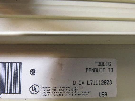 Panduit T3BEI6 T3 Raceway Base Ivory lot of 9 pcs (54ft total)
