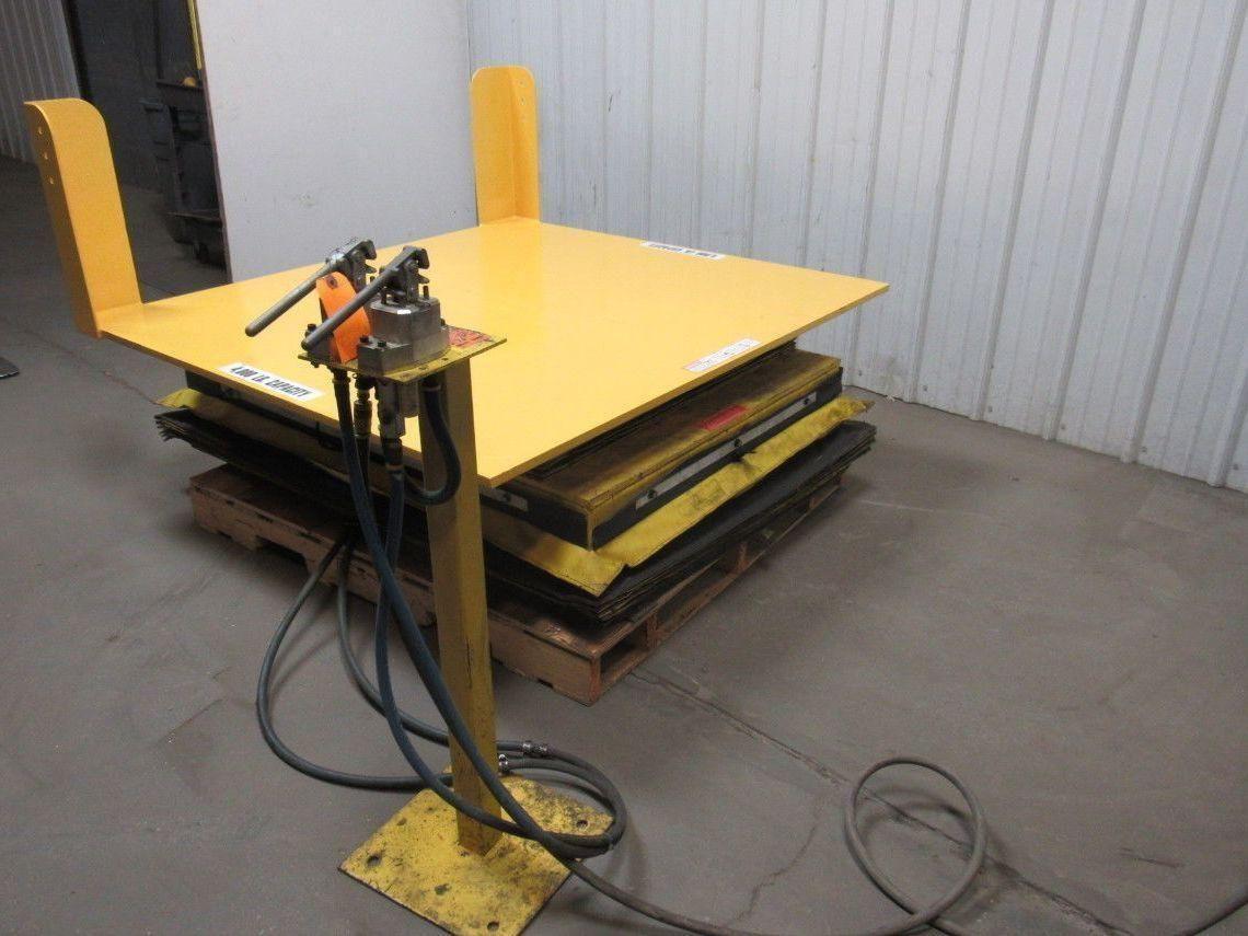 KNIGHT 4000 LB 2 Ton Air Pneumatic Lift & Tilt Table 57x52" Top 35 Deg Tilt