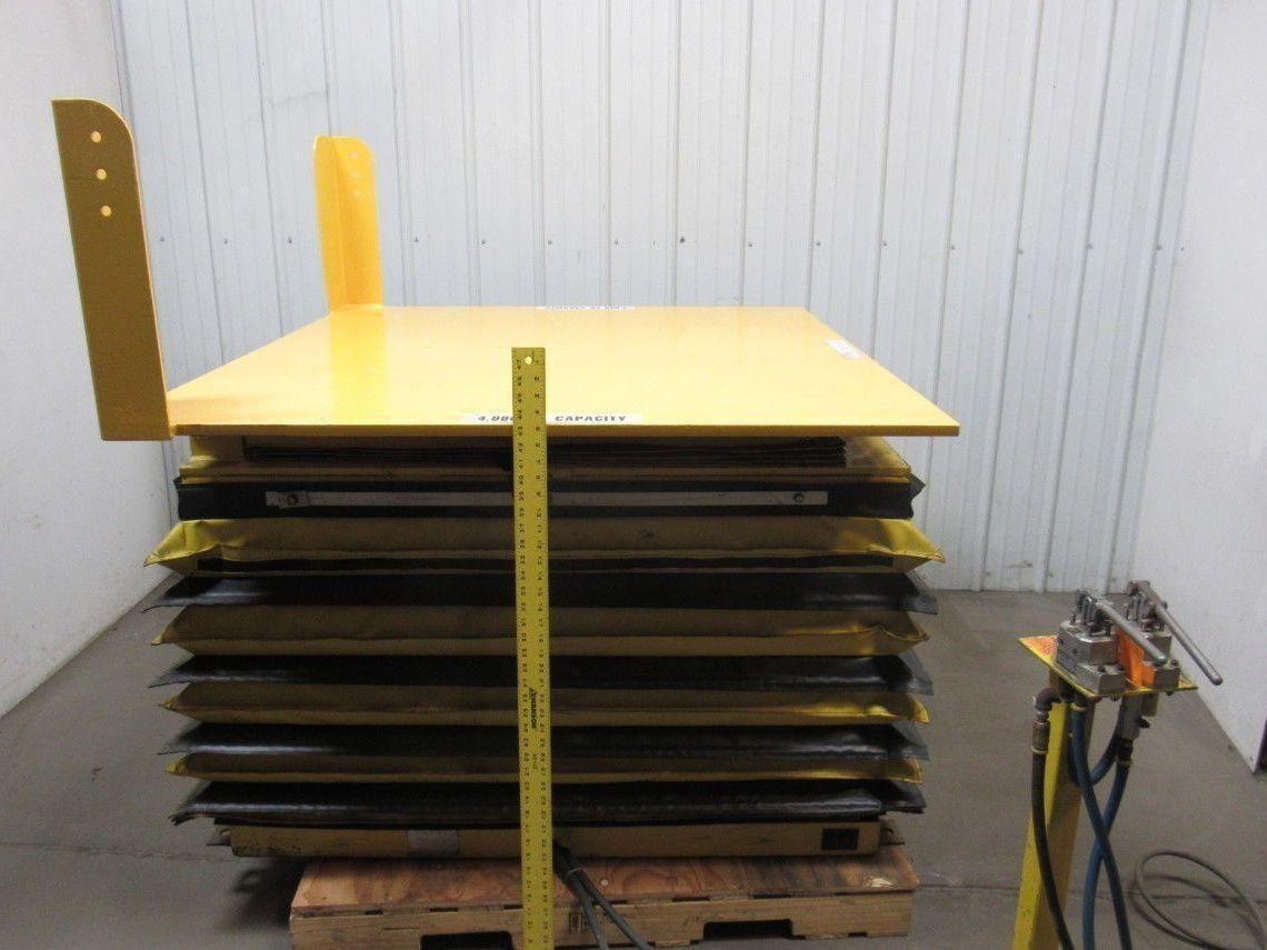 KNIGHT 4000 LB 2 Ton Air Pneumatic Lift & Tilt Table 57x52" Top 35 Deg Tilt