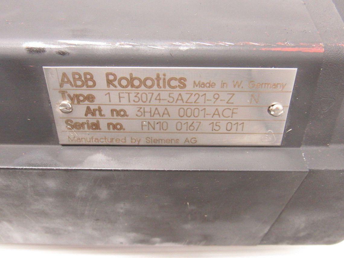 ABB Robotics/Siemens 1FT3074-5AZ21-9-ZN/3HAA0001-ACF Servo Motor Parts or Repair