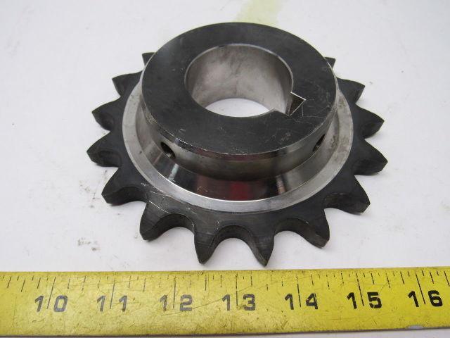 P80B18HE 18 Tooth Sprocket #80 1.968" Bore W/2 Set Screws 1/2" X 1/4" Keyway