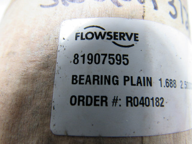 Flowserve 81907595 Brass Column Bearing 1.688" I.D. X 2.5" O.D. X 4-1/2" O.A.L.