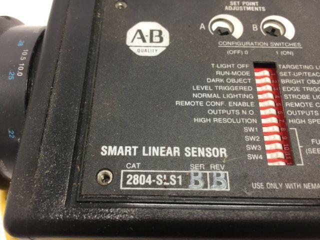A-B Allen Bradley Smart Linear Sensor 2804-SLS1 ser B rev B 2804-NL1 ser A Lens