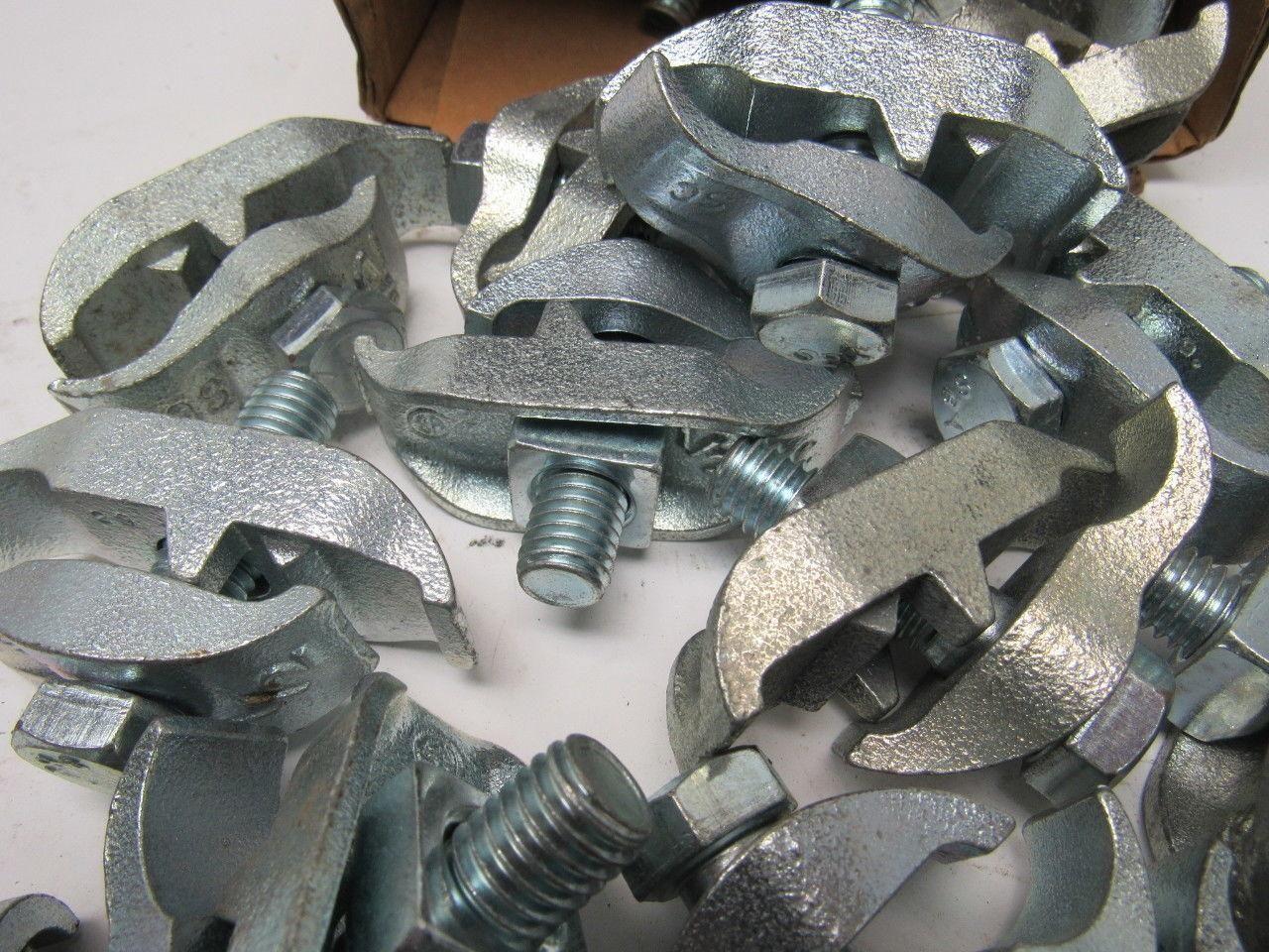 Steel City EC1-1/2" 1/2" Malleable Iron Edge Clamp to Conduit Clamp Lot of 29