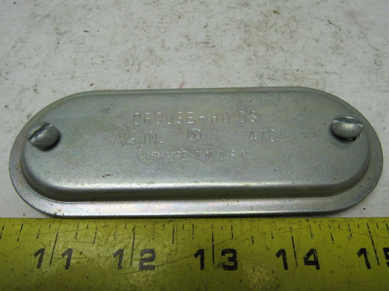Crouse-Hinds 470 1-1/4" Conduit Outlet Body Cover Lot of 24
