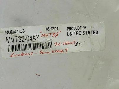 Numatics MVT32-04AY SLO-START Lockout Valve 1/2" NPT New