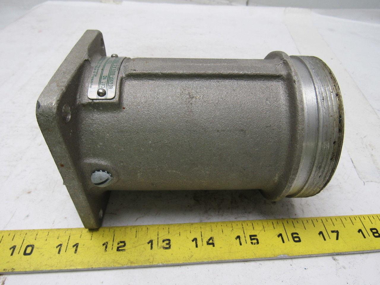 Russell & Stoll 7324 60 Amp Plug Pin & Sleeve Receptacle Parts Housing & Plug