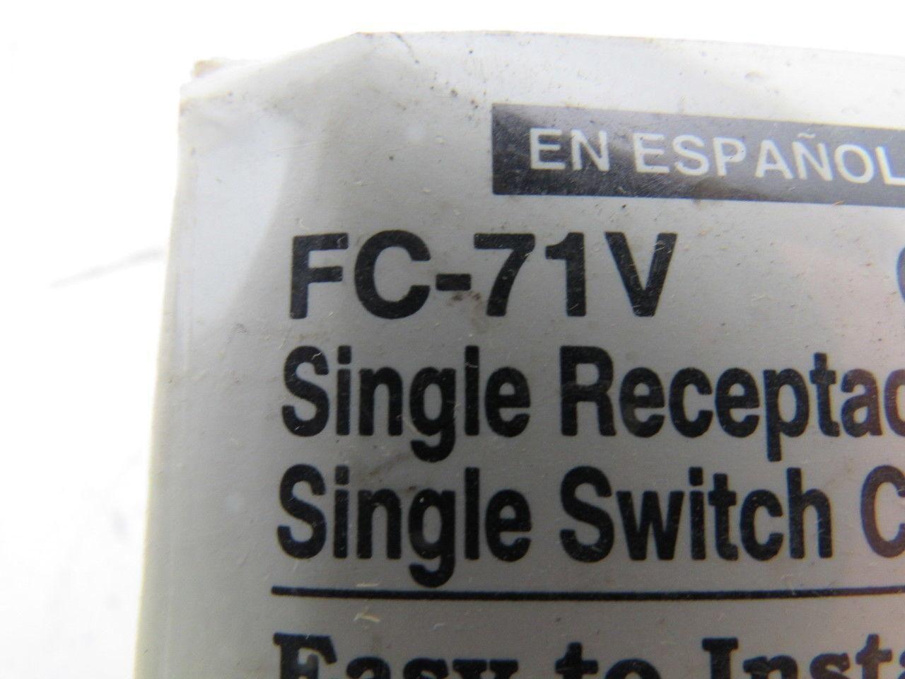 BFW FC-71V Single Receptacle/Switch Cover Plate Grey Lot of 6