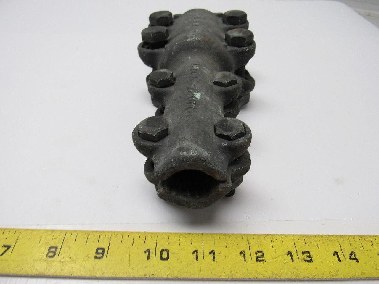 1-1/2" x 7/8" Straight Bolt Cable Connector Bronze Lug Tap Splice Adapter