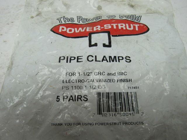 Power Strut PS 1100 1-1/2 EG Strut Mount Pipe/Conduit Clamp lot 25