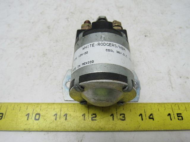 White Rodgers 124-22 36VDC Solenoid Relay Continuous Duty