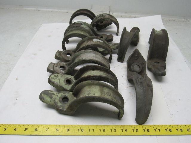 Elcor 3-1/2" Malleable Iron One Hole Conduit Strap Lot of 11