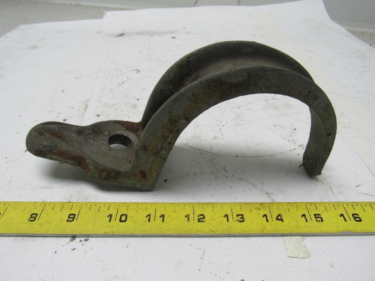 Elcor 3-1/2" Malleable Iron One Hole Conduit Strap Lot of 11