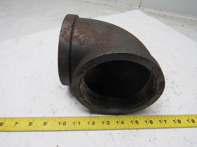 Grainger International 2WJ99A 4" Black Pipe Steel 90° Elbow