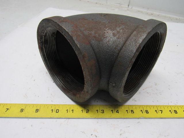 Grainger International 2WJ99A 4" Black Pipe Steel 90° Elbow