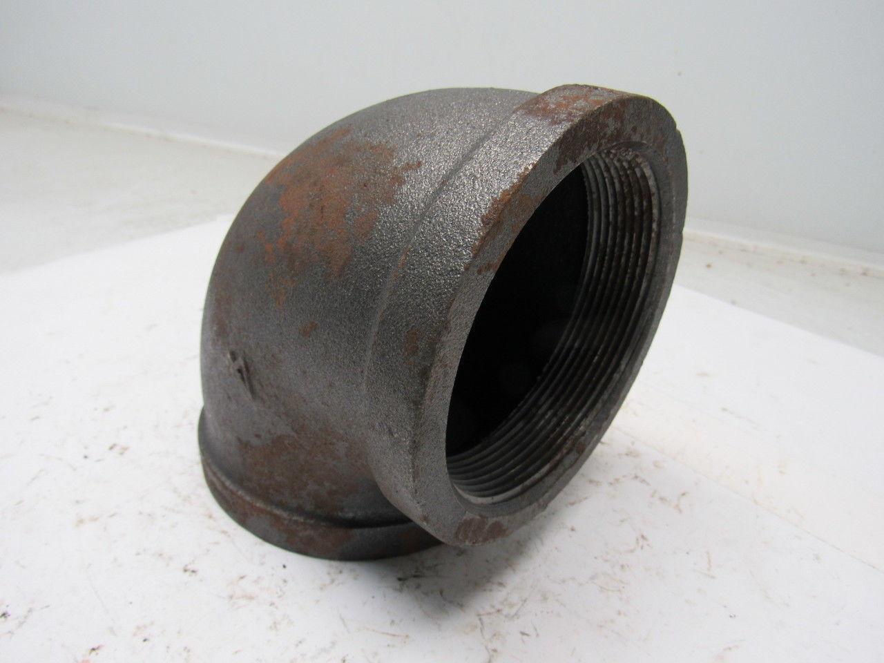Grainger International 2WJ99A 4" Black Pipe Steel 90° Elbow