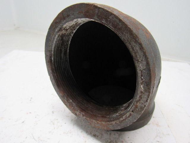 Grainger International 2WJ99A 4" Black Pipe Steel 90° Elbow