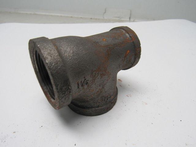 Anvil International 1-1/4" X 1-1/4"X 1" Reducing Tee Black Pipe Lot OF 4
