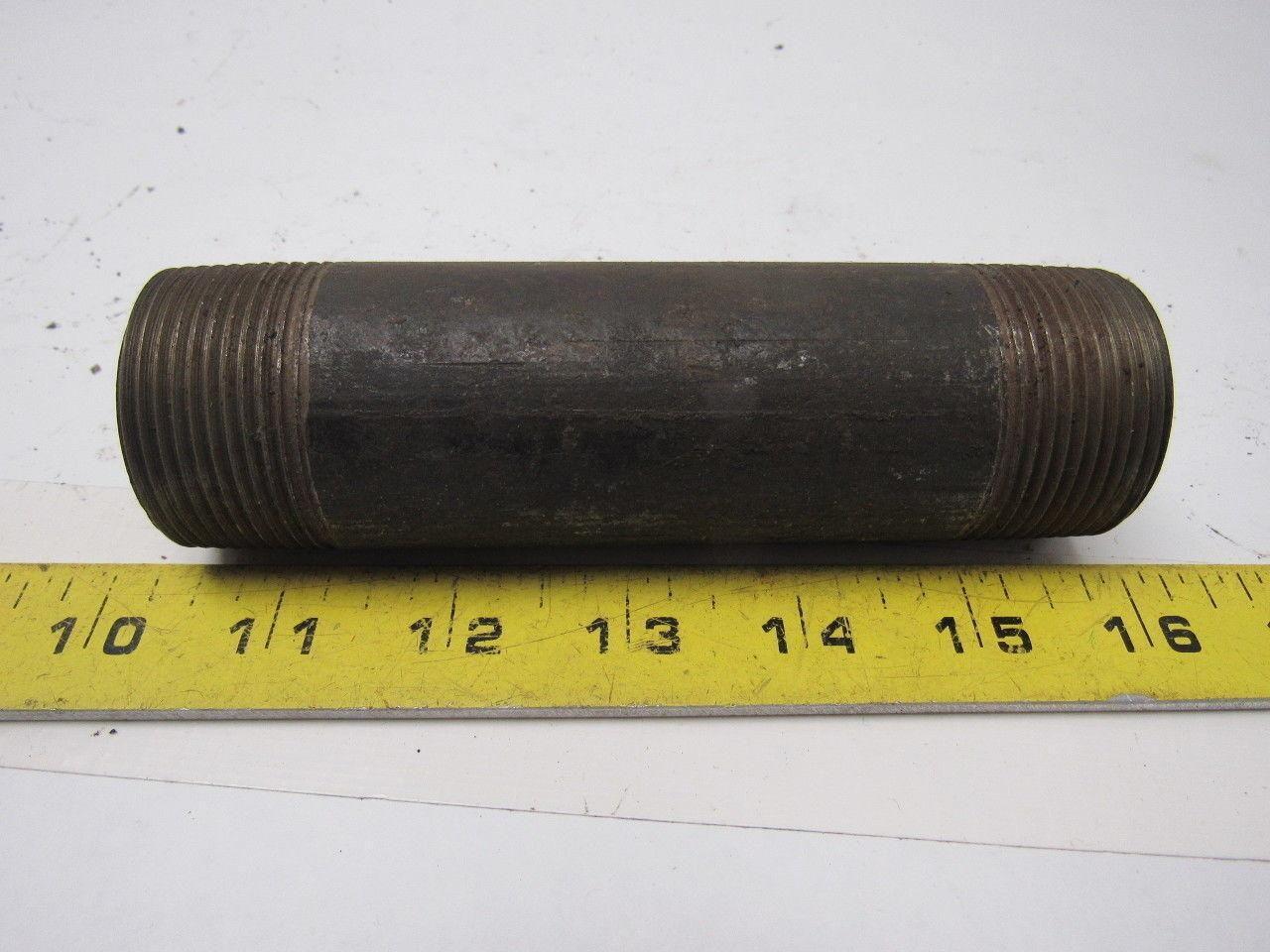 1-1/4" X 5-1/2" Black Pipe Nipple Lot of 12