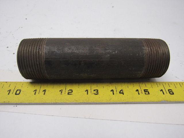 1-1/4" X 5-1/2" Black Pipe Nipple Lot of 12