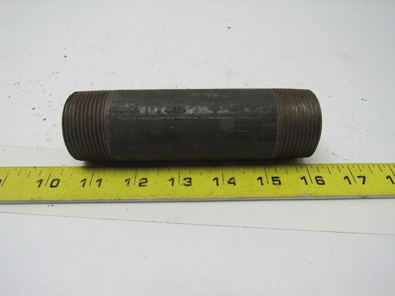 1-1/4" X 5-1/2" Black Pipe Nipple Lot of 12