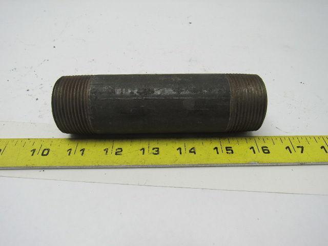 1-1/4" X 5-1/2" Black Pipe Nipple Lot of 12
