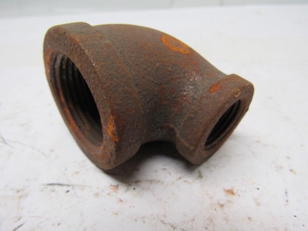 JP Ward 1" To 1/2" Reducing 90 Degree Black Pipe Elbow Lot Of 19