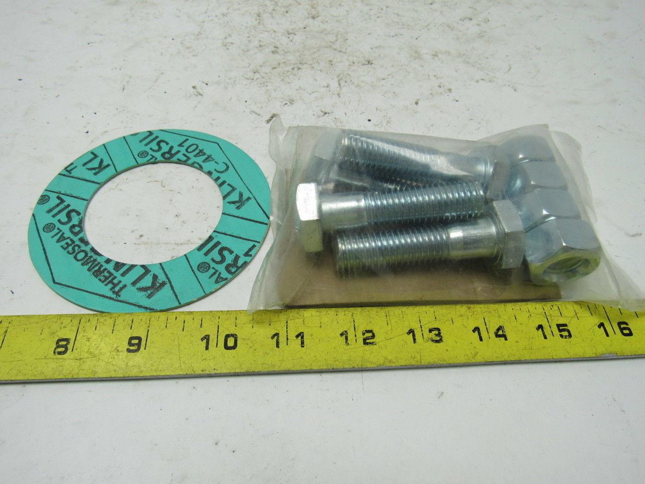 NAPAC/ United Brand FBZ03 Flange Pack 2" Bolt And Nut Pack Gasket Lot Of 6