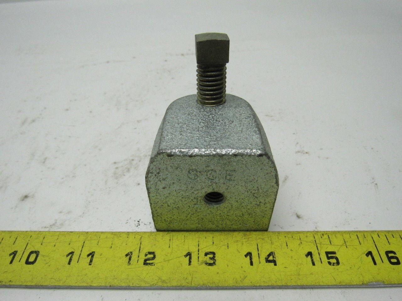 2 Hole 3/8"-16 Beam Clamp 7/8" Opening 1/2"-13 Clamp Bolt Lot Of 4