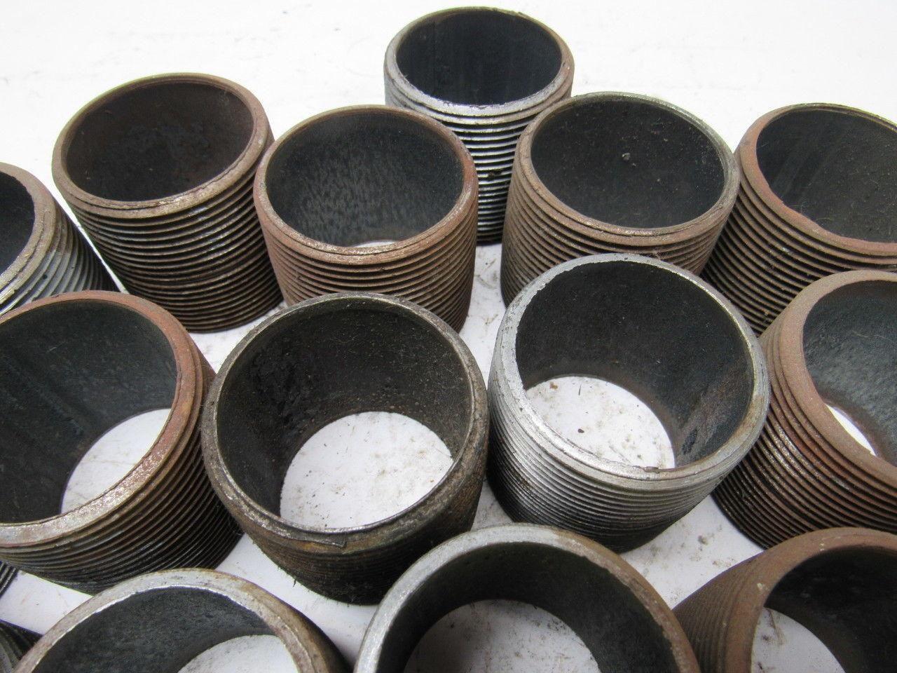 1-1/2" NPT x 1-3/4" Long Schedule 40 Black Steel Nipple Lot of 28
