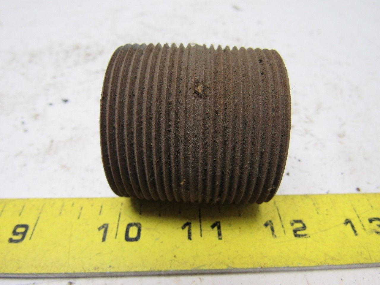 1-1/2" NPT x 1-3/4" Long Schedule 40 Black Steel Nipple Lot of 28