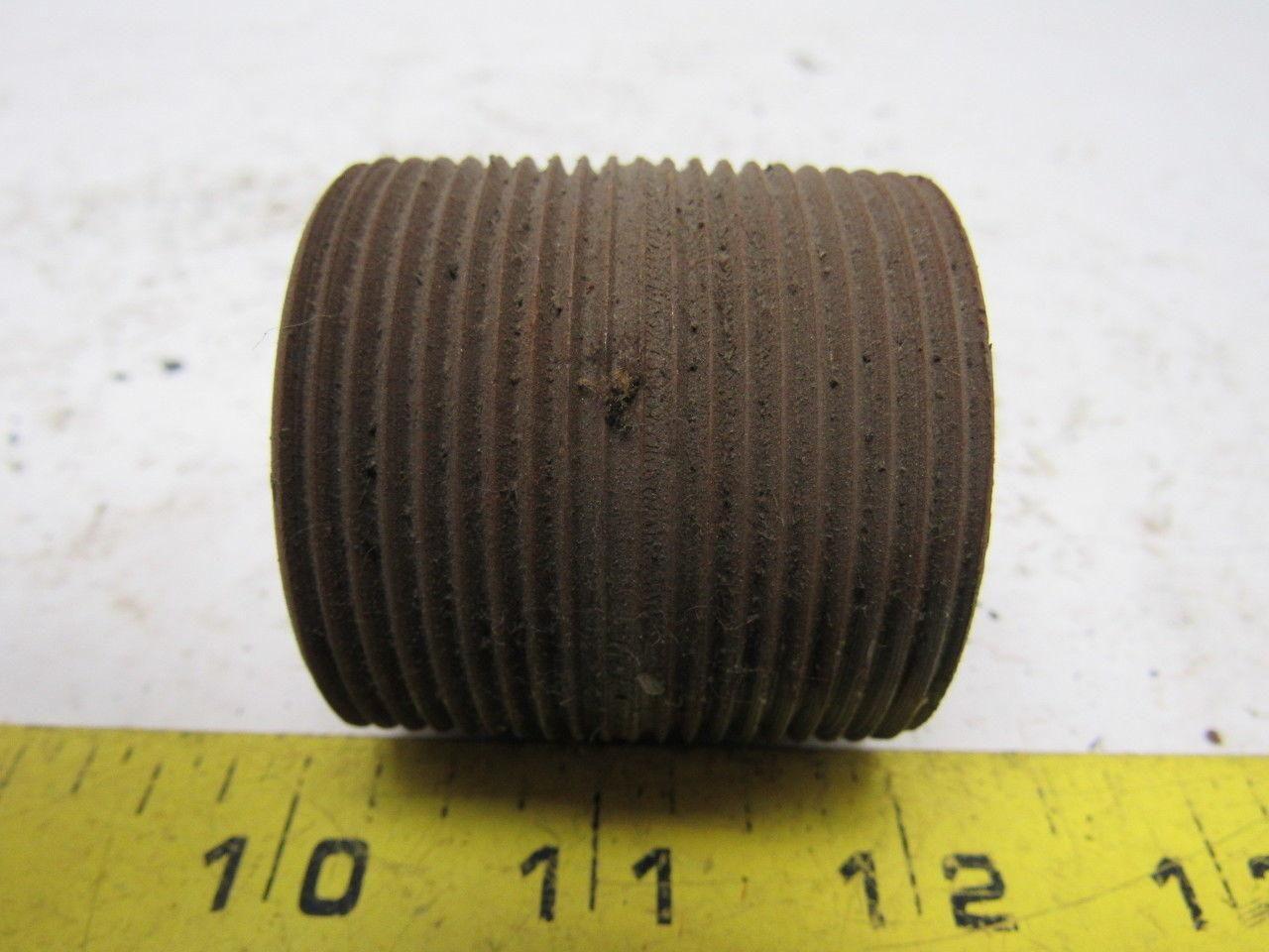 1-1/2" NPT x 1-3/4" Long Schedule 40 Black Steel Nipple Lot of 28