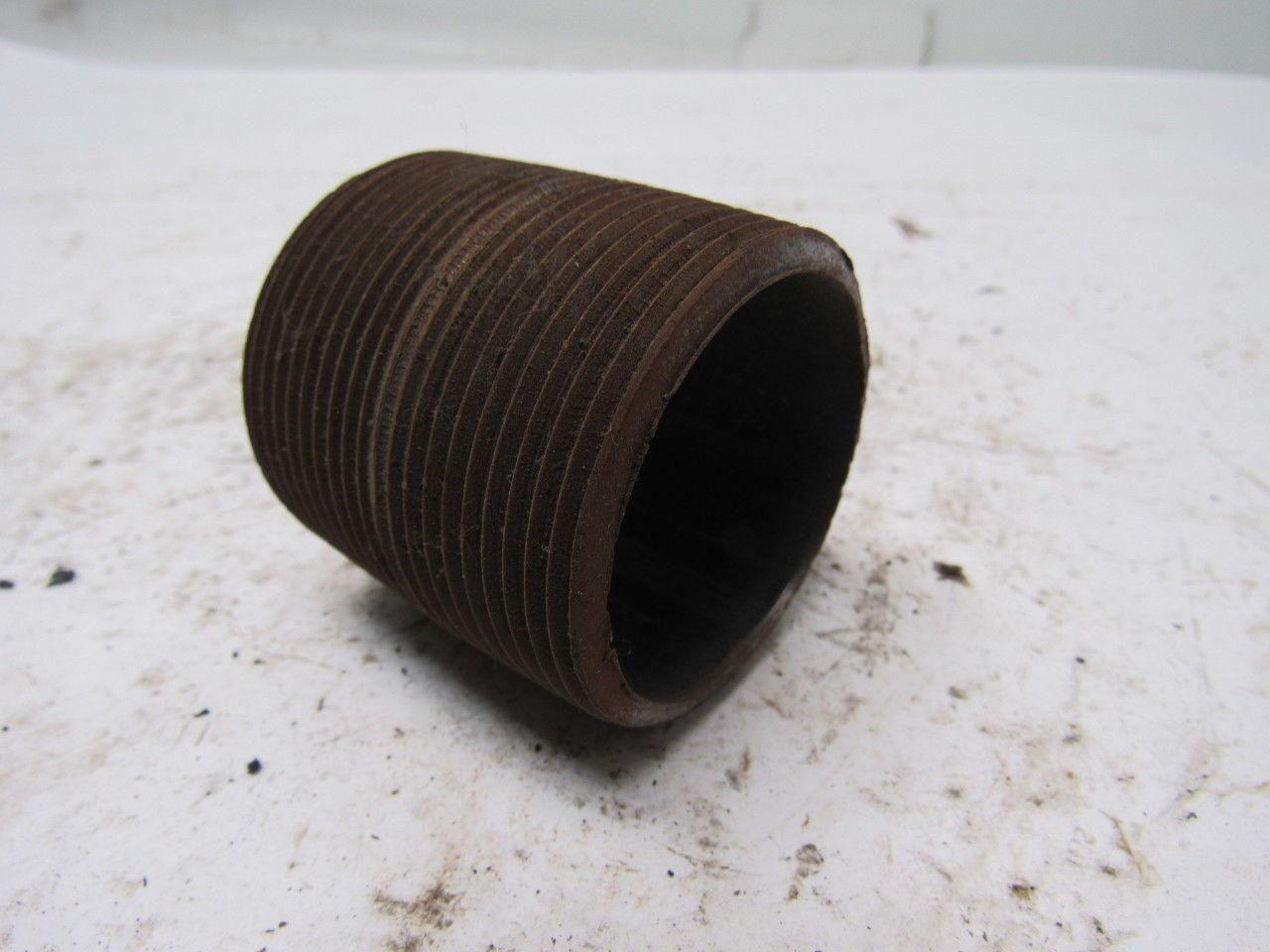 1-1/2" NPT x 1-3/4" Long Schedule 40 Black Steel Nipple Lot of 28